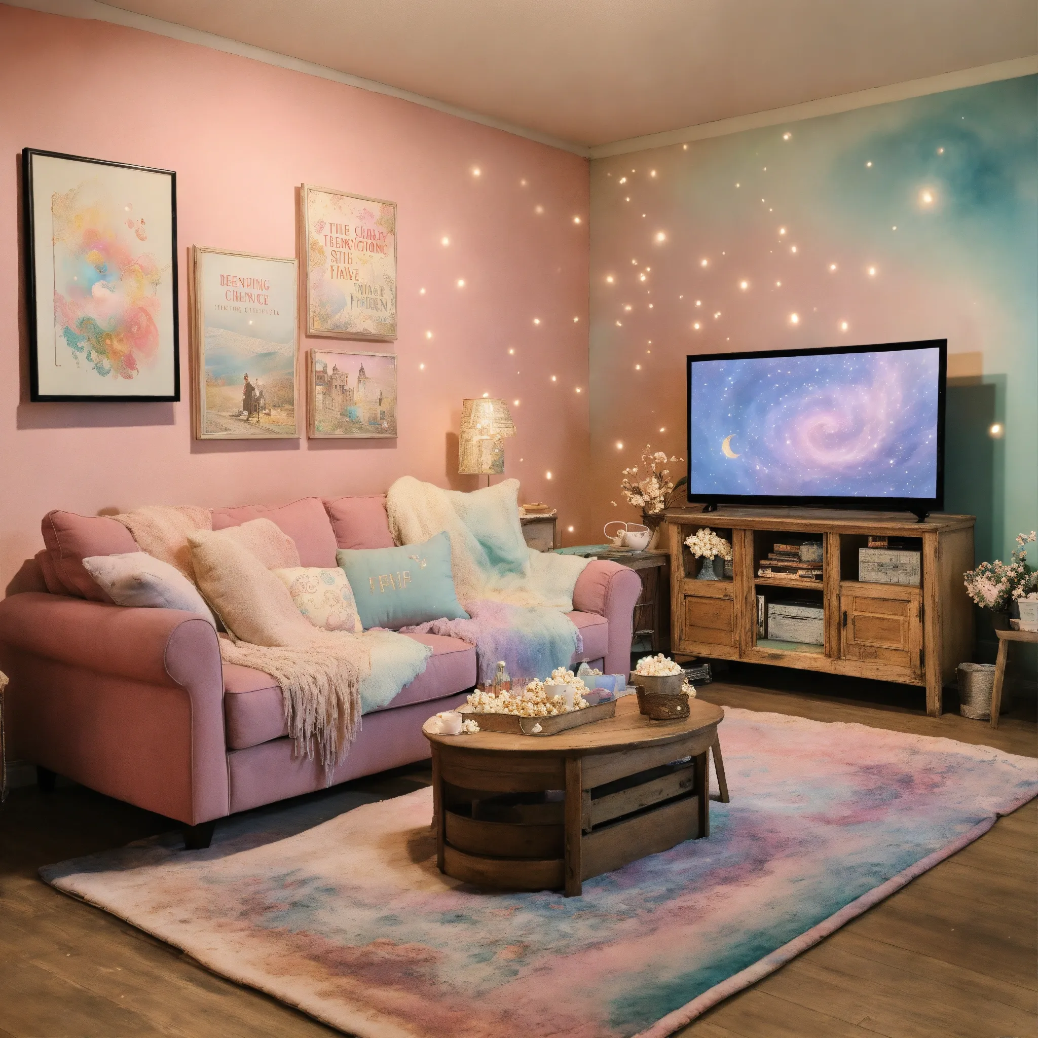 Calming living room arrangement